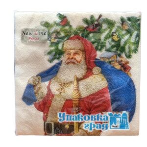 Салфетка 20л НГ 33*33см Дед Мороз 2сл /20