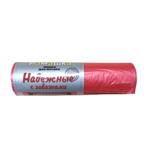 Пакет д/мусора с зав 60л*10шт*30мк красный ПНД /20/