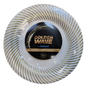 Тарелка Д-230мм пластик Ком-т Golden Wave бежевая 6шт/уп/40