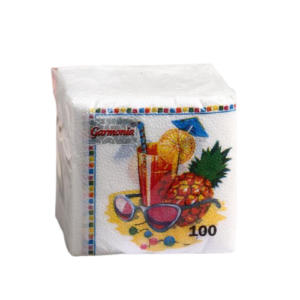 Салфетка 50л 24*24см Микс  Коктейль /60