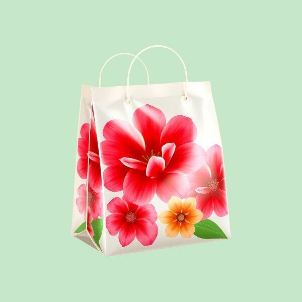 Пакет с пластиковой ручкой